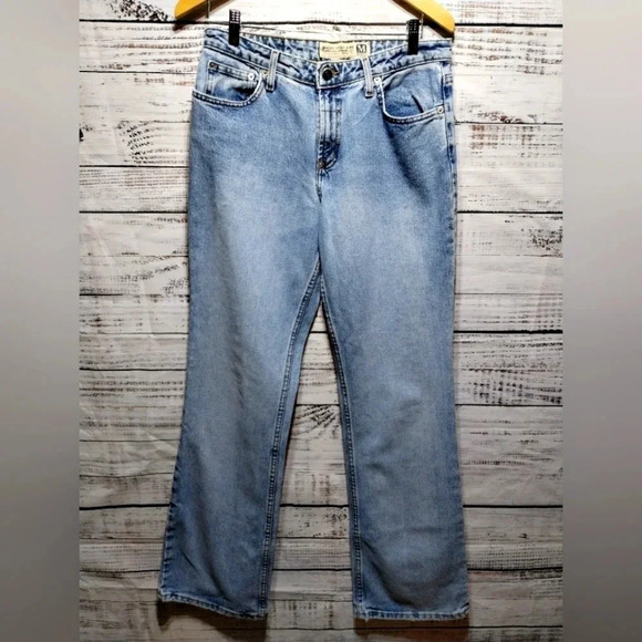 Maurices Bootcut Jeans Light Wash size 11/12 LONG Vintage 90s Distressed Faded - Picture 1 of 8